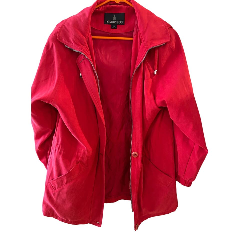 London Fog red jacket preppy ivy league light academia soft